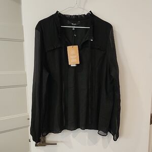 P2P 25" NWT Vero Moda Black Textured Blouse